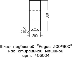 СанТа Навесной шкаф Родос 30x80 над стиральной машиной белый – фотография-3