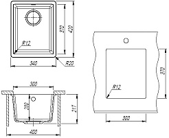 Florentina Мойка кухонная Вега 300 бежевая – фотография-4
