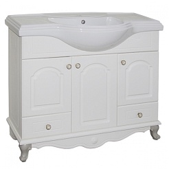 Mixline Тумба с раковиной Прованс 105 белый ясень – фотография-1