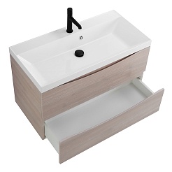 BelBagno Тумба с раковиной Marino 80 подвесная Rovere Grigio – фотография-4