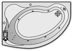 Kolpa San  Комплект гидромассажа Kolpa San Calando Optima (массаж: боковой, спины, ног) – фотография-1