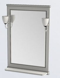 Aquanet Зеркало Валенса 70 белый краколет/серебро (180142) – фотография-5