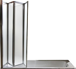 Ceruttispa Шторка на ванну Bouna 7255 профиль хром стекло матовое – фотография-10