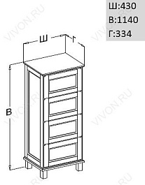 Opadiris Комод для ванной "Гарда 43" нерро – фотография-4