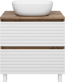 Brevita Тумба с раковиной Dakota 70 дуб галифакс олово/белая – фотография-1
