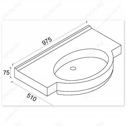 Водолей Тумба с раковиной Колумбия 95 венге – картинка-3