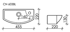 Ceramicanova Раковина Element 45/22 CN6038L белая – фотография-3