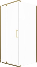 Triton Душевой уголок Терра-Голд 90x90 стекло прозрачное профиль золото – фотография-1