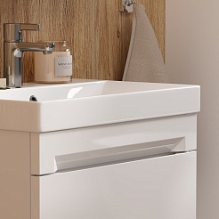 Equil Тумба под раковину Corner 60 2 ящика напольная белая – фотография-8