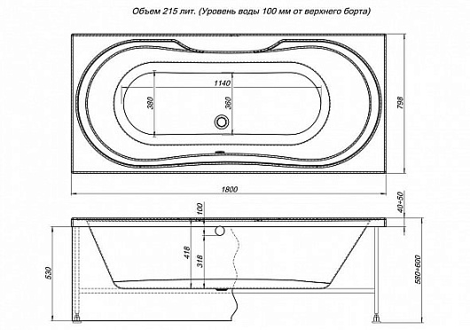 Aquanet Акриловая ванна Valencia 180x80 – картинка-7