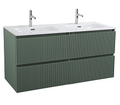 BelBagno Тумба под раковину Uno 120 с 2 чашами подвесная Еловый матовый – фотография-1