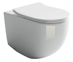 Ceramicanova Напольный приставной унитаз Metropol Rimless CN4004 белый – фотография-1