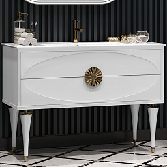 Opadiris Мебель для ванной Ибица 120 белая/золото – фотография-5