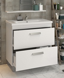 Vigo Тумба под раковину Nova 2-800 2 ящика белая – фотография-6