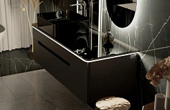 Jorno Тумба под раковину Shine 120 подвесная антрацит Shi.01.120/P/A – фотография-6