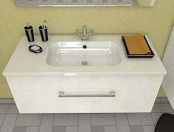 Какса-а Тумба с раковиной Спектр 80 белая – фотография-6