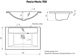 Бриклаер Тумба с раковиной Берлин 70 оникс серый с ручкой дуб золотой – фотография-14