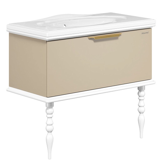  Тумба с раковиной Decora 100 жемчужно-бежевый – фото-1