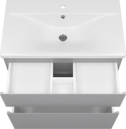 Misty Тумба под раковину Лаки 80 серая – фотография-5