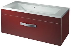 Какса-а Тумба с раковиной Хилтон 100 бордо – фотография-1