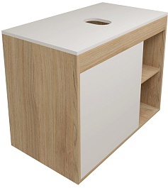 Teymi Тумба под раковину Nura 80 подвесная дуб/белый – фотография-1