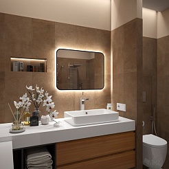 Teymi Зеркало Solli Black Soft Line 80/60 LED сенсор на взмах T20232S – фотография-6