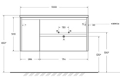 BelBagno Тумба под раковину Kraft 100 R подвесная Cemento Grigio – фотография-11