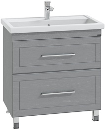 СанТа Тумба с раковиной Венера 80 дуб серый – фотография-1