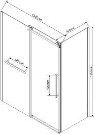 Vincea Душевой уголок Como Soft 130x80 VSR-1CS8013CL профиль хром стекло прозрачное – фотография-12