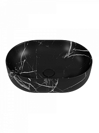 Teymi Накладная мебельная раковина Solli 48 artceramic мрамор чёрный матовый T50387 – фотография-8