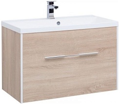 Aquanet Тумба под раковину Августа 90 дуб сонома – фотография-1
