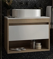 Teymi Тумба с раковиной Ritta 65 дуб эврика/белый матовый T60520 раковина T50606