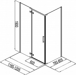 Aquanet  Душевой уголок Logic 120x80 RC1200 AE32-S-120x80U-CT – фотография-3