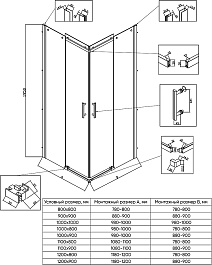 Veconi  Душевой уголок Rovigo RV-50CH 100x90 – фотография-3
