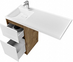 Акватон Мебель для ванной Лондри 40 L дуб рустикальный/белая – фотография-4