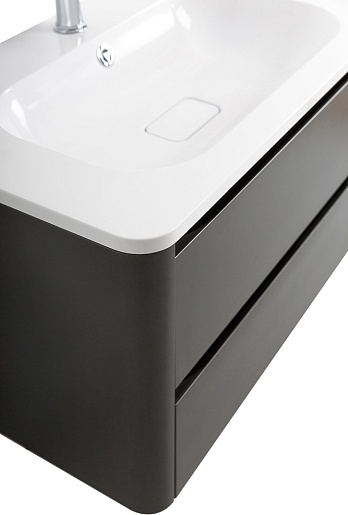 Cezares Тумба с раковиной Relax 80 подвесная оружейная сталь – фотография-8