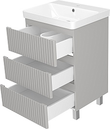 Brevita Тумба под раковину Victory 60 серый шелк – фотография-5