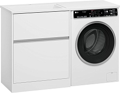 Misty Тумба с раковиной под стиральную машину Ингрид 130 L белая – фотография-2