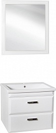 Style Line Мебель для ванной Лотос 70 Люкс белая PLUS подвесная – фотография-1