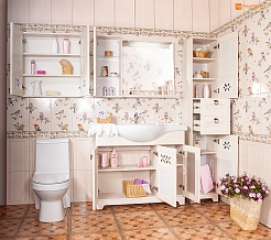 Бриклаер Пенал для ванной Кантри 35 с б/к – фотография-2