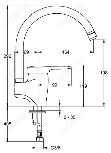 Jacob Delafon Смеситель "Kandel E668RU-CP" – фотография-2
