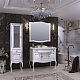 Opadiris Мебель для ванной Лаура 100 белая с бежевой патиной – фотография-23