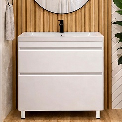 Vivon Тумба под раковину Atwood 90 напольная белая матовая – фотография-2