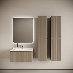 Sancos Тумба под раковину Code 80 c одним ящиком серо-бежевая – фотография-5