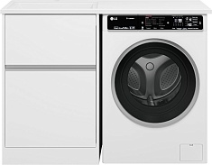 Misty Тумба с раковиной под стиральную машину Ингрид 120 L белая
