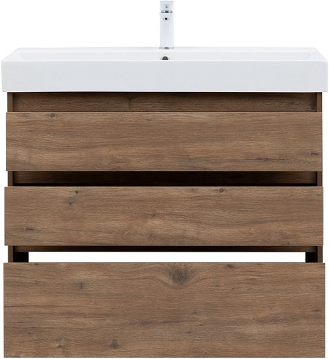 Aquanet Тумба с раковиной Nova Lite 100 дуб рустикальный – картинка-7