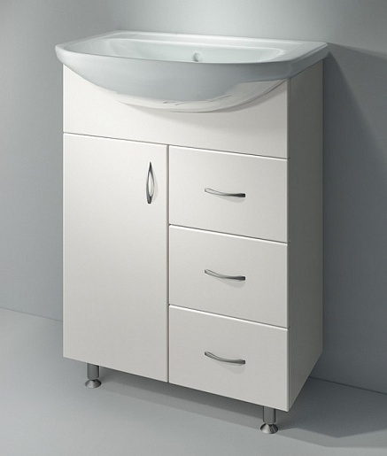 Какса-а Мебель для ванной Эко 60 R грация с ящиками  – фотография-2