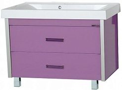 Misty Тумба с раковиной Джулия QVATRO 105 сиреневая – фотография-1