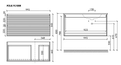 Sancos Тумба с раковиной Folk 100 R grey soft раковина Grace 101 R CN7015 – фотография-7
