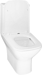 Azario Унитаз-компакт Iris AZ-8353 безободковый с бачком с сиденьем микролифт белый – фотография-7